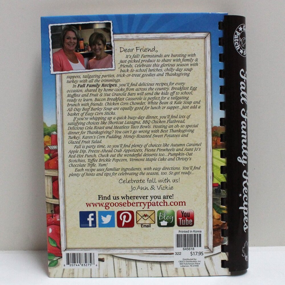 Gooseberry Patch Fall Family Recipes Cookbook - Picture 2 of 10